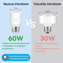 Carica l'immagine nel visualizzatore di Gallery, LoraTap Adattatore portalampada Wi-Fi intelligente, controllo vocale Alexa/Google, gruppi e timer su Smart Life, potenza