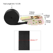 Carica l'immagine nel visualizzatore di Gallery, QWORK® 4 pezzi cinghie di ancoraggio con cricchetto, cinghia di ancoraggio resistente alle intemperie 4 m, cinghie di an