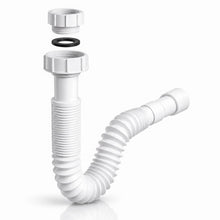 Carica l'immagine nel visualizzatore di Gallery, Sifone flessibile ed estensibile universale per scarico - 1 1/4" e 1 1/2" con uscita Ø32/40 mm - Tubo regolabile antiodo