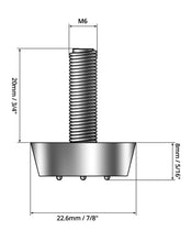 Carica l'immagine nel visualizzatore di Gallery, QWORK® Piedini Regolabili Per Mobili, Piedini Di Livellamento, M6x20mm, 20 Pezzi