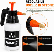 Carica l'immagine nel visualizzatore di Gallery, HOME It® Spruzzatore manuale 1L con pompa – Ugello regolabile – Serbatoio resistente ai raggi UV – Per irrigazione, diserbo, cura del giardino – Bianco/Nero/Arancione