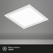 Carica l'immagine nel visualizzatore di Gallery, BRILONER - Plafoniera LED ultrapiatta, 30x30x6 cm, colore luce bianca neutra, 12 watt, 1300 lumen, lampada LED, plafonie