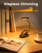 Carica l'immagine nel visualizzatore di Gallery, Klarlight Luce per Lettura Libri a Letto, Luce Ambra 1800K senza Luce Blu, Dimmerazione Continua con Memoria, Clip Legge