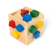 Carica l&#39;immagine nel visualizzatore di Gallery, Melissa &amp; Doug Cubo Incastri con Forme Geometriche, legno, Giochi bambini 2 anni Montessori, Regalo Giocattoli 3 - 4 anni