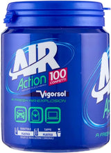 Carica l'immagine nel visualizzatore di Gallery, Vigorsol Air Action, Chewing Gum, Gusto Menta, Senza Zucchero, Senza Glutine, Barattolo da 100 Gomme da Masticare, Ideale per una Freschezza Intensa a Portata di Mano