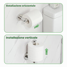 Carica l'immagine nel visualizzatore di Gallery, SAYAYO Porta Carta Igienica Cromo Lucido Porta Rotolo Carta Igienica
