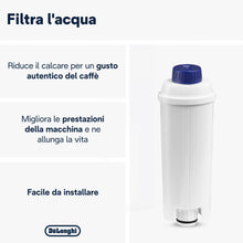 Carica l&#39;immagine nel visualizzatore di Gallery, De&#39;Longhi DLSC002 Filtro Addolcitore per Acqua Macchina Caffè Automatiche, Ricambio Filtro Macchina Caffè della Serie Ecam, Utile e facile da installare nel serbatoio dell&#39;acqua, MADE IN ITALY
