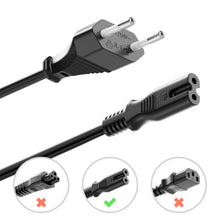 Carica l'immagine nel visualizzatore di Gallery, 2m Cavo di Alimentazione Elettrico Spina Tipo C Europlug a Presa C7 Cavo Euro per Piccoli Elettrodomestici Euro 8 TV Blu-Ray Alimentatori - Nero