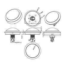 Carica l'immagine nel visualizzatore di Gallery, EG STARTS 4 Pollici 100 Millimetri Big Dome 12V LED ha Illuminato Pulsanti con microinterruttore per la Macchina della Galleria Videogiochi Parts (Rosso)