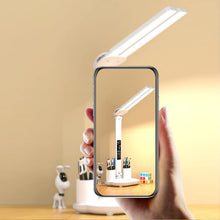 Carica l'immagine nel visualizzatore di Gallery, Lampada da Scrivania a LED Senza Fili Ricaricabile 3200mAh, Lampada Scrivania Bambini con Display LCD Ora Temperatura Ca