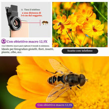 Carica l'immagine nel visualizzatore di Gallery, APEXEL Set di obiettivi universali per fotocamera del telefono 0,45 x grandangolo 140° + 12,5 x obiettivo macro, obietti