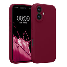 Carica l'immagine nel visualizzatore di Gallery, kwmobile Cover per iPhone 16 Custodia - Back Case per Smartphone in Silicone TPU - Protezione Gommata - rosso rabarbaro