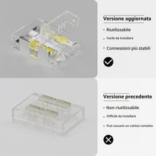 Carica l'immagine nel visualizzatore di Gallery, PAUTIX 4pin CCT COB LED Striscia Connettore Kit, larga 10mm Striscia LED COB CCT, Connettore trasparente Gapless 4 pezzi