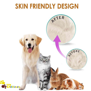 Spazzola professionale per rimuovere il pelo di cani e gatti, con testa staccabile, riduce efficacemente lo spargimento fino al 95% per peli di animali domestici corti, medi e lunghi