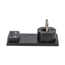 Carica l'immagine nel visualizzatore di Gallery, FANTON 80066-B3 3 pz Spine schuko ultrapiatta salvaspazio orientabile 2P+T 16A mod. CLOCK colore nero