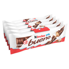 Carica l&#39;immagine nel visualizzatore di Gallery, Kinder Bueno, Snack al Cioccolato e Nocciola, un Wafer Ripieno di Crema alle Nocciole Ricoperto di Cioccolato Kinder, 5 Confezioni