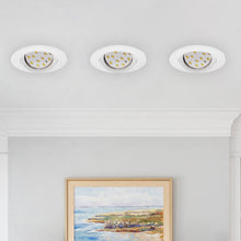 Carica l'immagine nel visualizzatore di Gallery, Cornice Faretti incasso cartongesso GU10 Orientabili Alluminio Bianco, Portafaretto Faretto led da incasso per cartonges