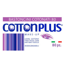 Carica l'immagine nel visualizzatore di Gallery, Cotton Plus BASTONCINI COTONATI MAKE-UP 80 pz. LINEA BEAUTY Due diverse testine, due funzioni.