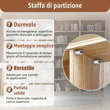 Carica l'immagine nel visualizzatore di Gallery, 20 Pezzi Supporti Per Mensole, Perni per Mensola, Perni Per Mensole Mensola Armadio, Staffe per Mensoles con Manicotto i