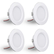 Carica l'immagine nel visualizzatore di Gallery, Set di 4 Faretti led da incasso per cartongesso,12V 3W faretti led soffitto,Faretto LED foro 55mm ultrasottile14mm,IP44 