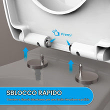 Carica l'immagine nel visualizzatore di Gallery, Ibergrif M41002 Sedile WC O Forma Chiusura Ammortizzata Bianco