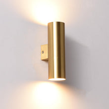 Carica l'immagine nel visualizzatore di Gallery, Alpinaluz Applique da Parete Up &amp; Down con 2 Attacchi GU10, Design Cilindrico in Metallo, Lampada Decorativa da Interno 