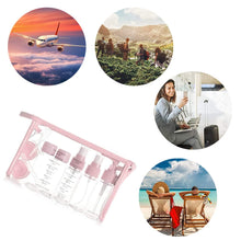 Carica l&#39;immagine nel visualizzatore di Gallery, TFSYLISA 11 Pezz Bottigliette da Viaggio Set,Kit Viaggio Aereo for Cosmetic Dispensing Contenitore Per Liquidi, Beauty Box Cosmetici per Viaggi Campeggio (rosa)