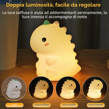 Carica l'immagine nel visualizzatore di Gallery, Ainiv Luce Notturna Bambini di Dinosauro, Lampada Touch per Bambini 3Livelli di Luminosità, Timer da 30 Minuti, Silicone