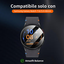 Carica l'immagine nel visualizzatore di Gallery, Kokio 8 Pezzi Vetro Temperato per Samsung Galaxy Watch 7/6/5/4/FE 40mm Pellicola Protettiva,Durezza 9H Antigraffio Senza