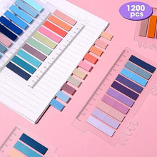 Carica l&#39;immagine nel visualizzatore di Gallery, 1200 Pezzi Segnapagina, Segnalibri, Brencco Segnapagina Plastificati, Colorati, Segna Pagina Adesivi, Sticky Notes, Linguette per Leggere/Contrassegnare/Studio