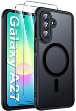 Carica l'immagine nel visualizzatore di Gallery, Yohii Traslucida Opaca Magnetic Cover per Samsung Galaxy A27 5G, Nero