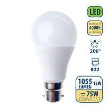 Carica l'immagine nel visualizzatore di Gallery, Velamp lampadina LED forma a goccia (A60) - Copertura opale - Attacco a baionetta (B22) Francia - Potenza 12W Equivalent