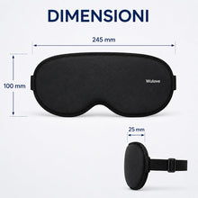 Carica l'immagine nel visualizzatore di Gallery, Mascherina per Dormire 3D Oscurante, Pressione Zero, Nero