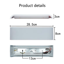 Carica l'immagine nel visualizzatore di Gallery, KICAAO 2pz Lampada Interno LED moderne Applique da Parete Illuminazione Bianco Caldo 3000K Luce Alluminio 28.5 12W per Casa Soggiorno Camera da Letto Scale