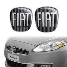 Carica l'immagine nel visualizzatore di Gallery, Fiat 14186D-14187B Adesivo 3D Ricambio Logo Nero per Bravo 2 Pezzi, Anteriore e Posteriore