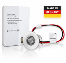 Carica l'immagine nel visualizzatore di Gallery, Generico Mini Faretto LED da Incasso 1,2W, Bianco Neutro 22°, IP54, Alluminio Opaco Ø36mm, 350mA, Prodotto in Germania, 