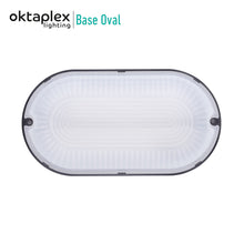 Carica l'immagine nel visualizzatore di Gallery, Oktaplex lighting, Base Oval, Plafoniera LED Ovale, Nera 9 W, Lampada a Muro 800 lm 4000 K Bianco Neutro, Lampada Soffit