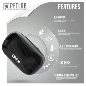 PetLab Collare Antiabbaio per Cani Collari Addestramento Collare Anti Abbaio Cani di Piccola Grande Talia Vibrazione Educativo Stop Abbaiare Dispositivo Antiabbaio Cane Anti Bark Collar