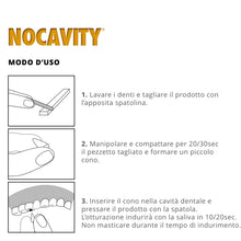 Carica l'immagine nel visualizzatore di Gallery, Nocavity - Kit per Otturazioni Dentali Provvisorie - Cemento che Isola la Cavità Dentale e Riduce il Dolore in Caso di P