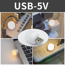 Carica l'immagine nel visualizzatore di Gallery, Mini lampadina a LED USB, senza sensore di luce, plug-in, bianco caldo, compatta, ideale per camera da letto, bagno, cuc