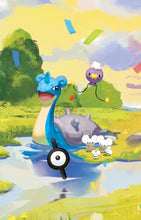 Carica l'immagine nel visualizzatore di Gallery, Pokémon: miniscatola da collezione Lapras dell’espansione 30° Anniversario del GCC Pokémon (1 foglio di adesivi, 1 carta