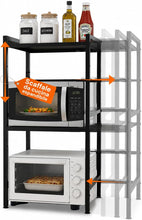 Carica l'immagine nel visualizzatore di Gallery, Avilia Scaffale Cucina Espandibile 3 Ripiani, Porta Microonde con 6 Ganci