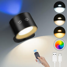 Carica l'immagine nel visualizzatore di Gallery, HOTUT Lampada da Parete,Applique da Parete per Interni con Telecomando,Lampada Led con Illuminazione Ambientale RGB, Lum