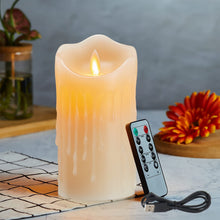 Carica l'immagine nel visualizzatore di Gallery, Fiamme Danzanti LED, Candele con Telecomando a 10 Tasti, Funzione Timer 24 Ore - 10cm Ivory