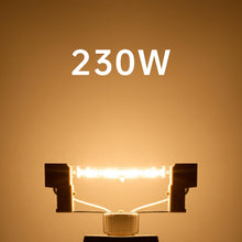 Carica l'immagine nel visualizzatore di Gallery, Tomosu 6 Pezzi Lampadina Alogena 118mm 230W, Dimmerabili Lampadine Alogene R7s 4650LM Bianca Caldo 2800K, J118 Lampadina Alogena Lineare per lampade da pavimento, luci del paesaggio, lampione