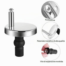 Carica l'immagine nel visualizzatore di Gallery, 2 Pezzi Viti per Sedile del Water, Cerniera per copriwater Fissaggio Coperchio WC in Acciaio Inox Parti di Riparazione A