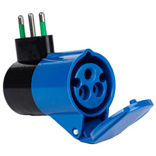 Carica l'immagine nel visualizzatore di Gallery, FANTON 78000-E Adattatore industriale, spina italiana 2P+T 16A, presa 2P+T 16A 200-250V 6h IP44