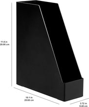 Carica l'immagine nel visualizzatore di Gallery, Amazon Basics Plastic Organizer - Portariviste, confezione da 2, Nero