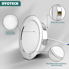 Carica l'immagine nel visualizzatore di Gallery, Faretti LED da Incasso per Mobili Dimmerabili 230V 4000K IP44 3PCS Cromati