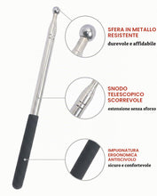 Carica l'immagine nel visualizzatore di Gallery, Asta Portabandiera Telescopica in Acciaio Inossidabile, Leggera e Pieghevole con Impugnatura Antiscivolo, Ideale per Gui